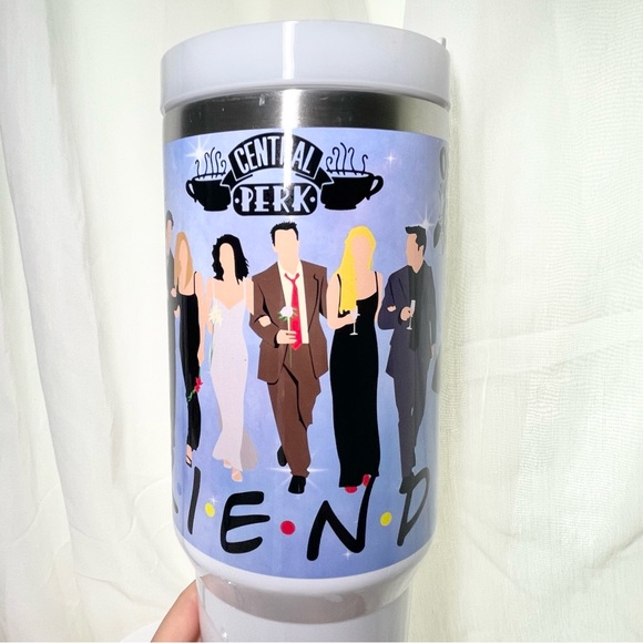TV Show Friends 40 oz Tumbler/Water bottle/Mug with handle and straw.Birthday gi - Picture 8 of 11